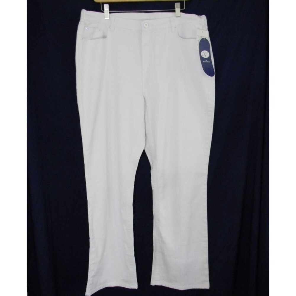 DG2 by Diane Gilman White 5 Pocket Jeans  Stretch Bootcut Sz 1X 050185 NWT